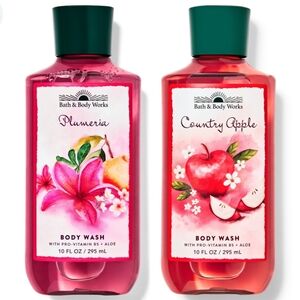 Bath Body Works Plumeria & Country Apple Iconic '90s Scents Body Wash Set NEW